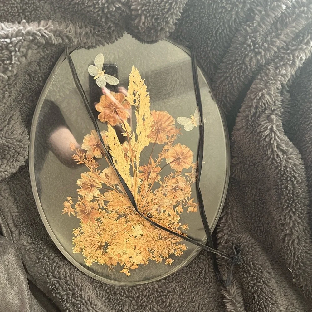 Vintage Framed Pressed Flowers Artwork - Picture 4 of 4